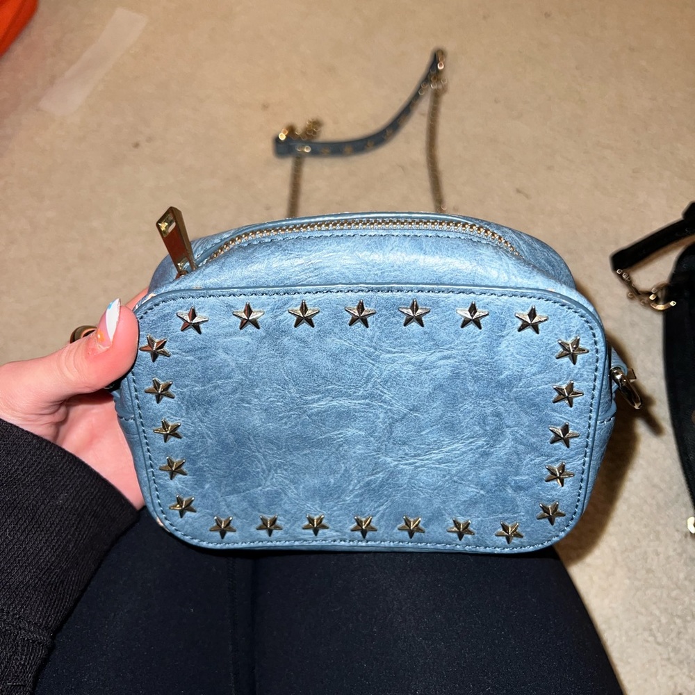 blue boutique purse